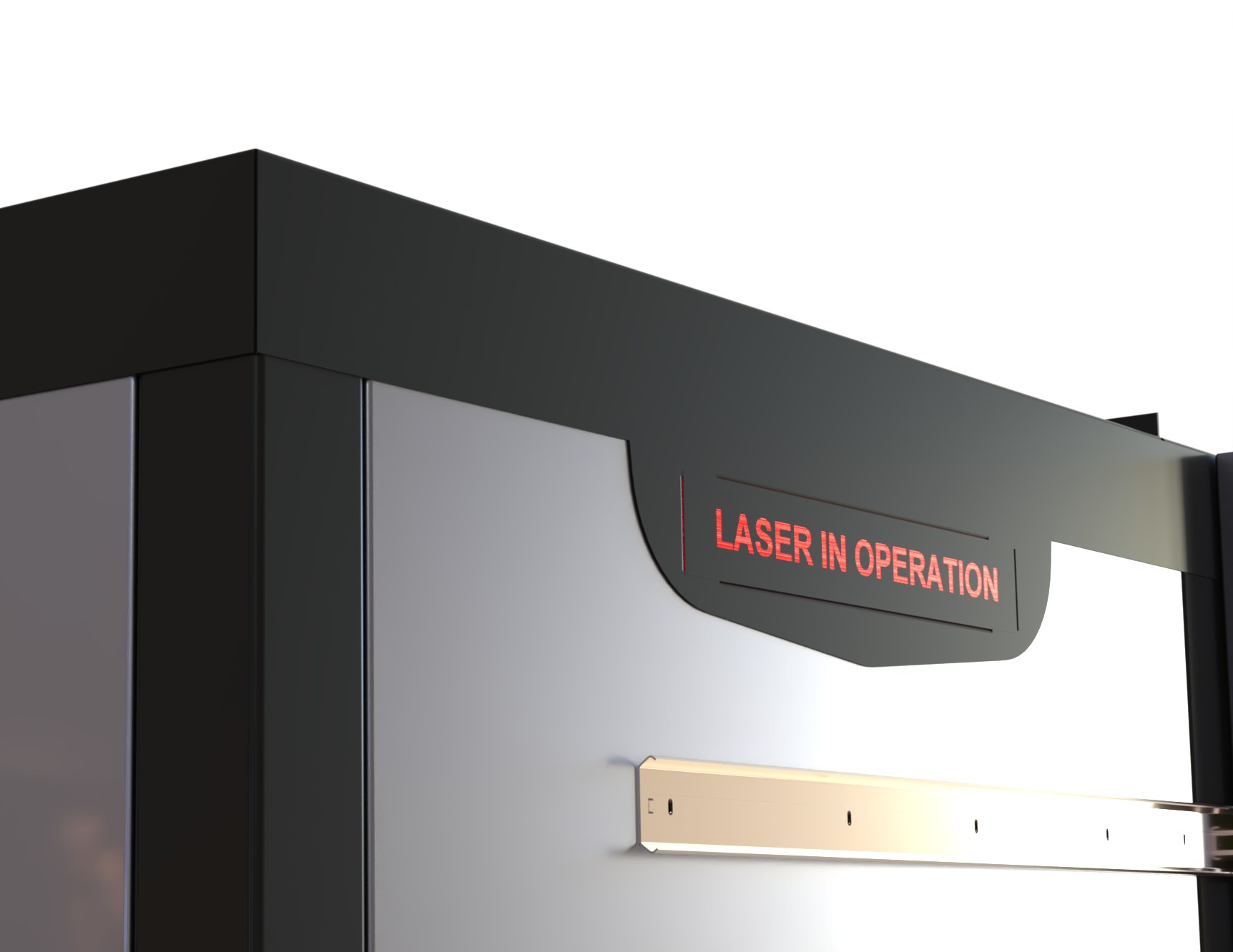 Laser in operation sign detail